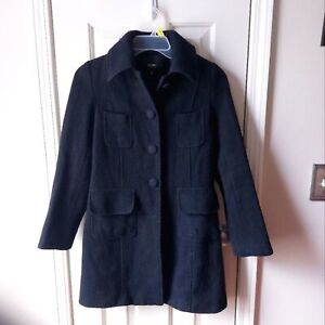 Mossimo - Black Wool Tweed Trench Coat
