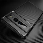 For Google Pixel 7 8 Pro 7a 8a Phone Case Carbon Fiber Cover, Screen Protector