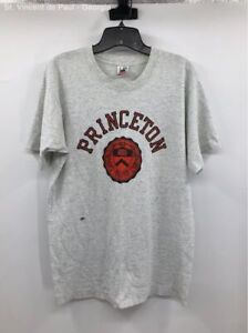 Unisex Heather Gray Vintage Distressed SS Princeton T-Shirt - Size M