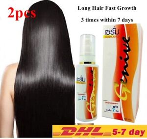 2x Genive Long Hair Fast Growth helps your hair to lengthen grow Faster Serum