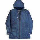 Taylor Stitch Beach Jacket Small Blue Full Zip Hooded Casual Sportswear