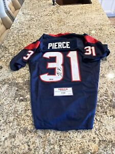 Dameon Pierce Signed Autographed Houston Texans Custom Blue Jersey W/COA XL