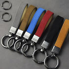 Leather Car Keychain Key Chain Strap Holder Ring Vintage Simple for Men Women