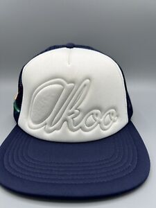 Akoo Men’s Blue Depths SnapBack Oasis Panel Hat One Size New