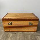 Primitive Antique HOMEMADE Wood Box Crate Inlay Cris Craft Style Handcrafted Box
