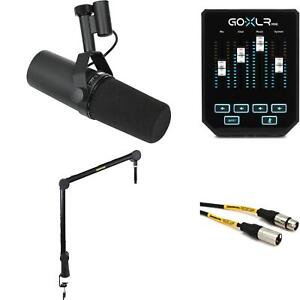 Shure SM7B Microphone and TC-Helicon GoXLR Mini Mixer Streaming Bundle
