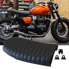 Motorcycle Seat Flat Saddle For Triumph Street Twin Custom Bonneville Cafe Racer (For: Triumph Thruxton 900)