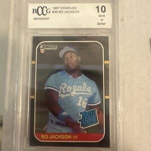 New Listing1987 Donruss Bo Jackson Rated Rookie.  BCCG GEM MT 10 # 35
