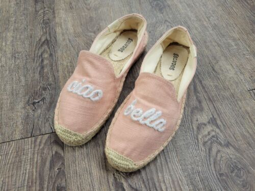 Soludos N3262 Ciao Bella Espadrille Flat Pink Women's Size 6 Slip On Shoes