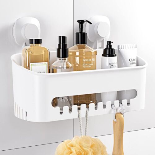 Shower Caddy Suction Cup No-Drilling Removable Bathroom Organizer Storage