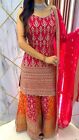 NEW RECEPTION ETHNIC STYLE FAUX GEORGETTE  TOP PALAZZO AND DUPATTA FOR PARTY