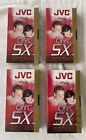 JVC T-120 SX 6-Hour High Perf Blank VHS Video Tape NEW SEALED Lot of 4 FREE SHIP