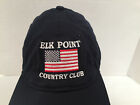 ELK POINT COUNTRY CLUB American Flag Embroidered Blue Hat/Cap Size Medium/Large