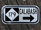 CALABASH road sign NC Highway 179 - DOT style - 12