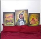 New ListingIndian Southwest Native painting original artist acrylic on canvas Home Room