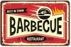 Retro Metal Tin Signs In Town Barbecue Bbq Restaurant Metal Sign Wall Decor Vint