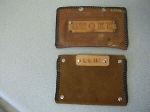 Tobacco pouch and coin purse Homemade leather pouches 2 total