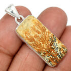 Natural Germany Psilomelane Dendrite 925 Sterling Silver Pendant Jewelry CP43762
