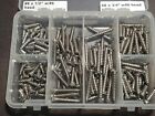150 pcs #8 with #6 phillips oval head stainless trim moulding screws assortment (For: More than one vehicle)