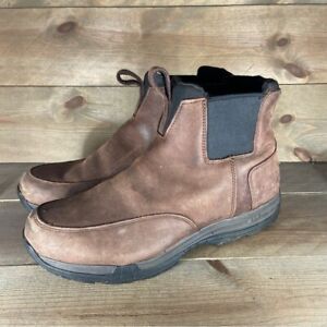 Ll bean traverse Mens size 11 shoes brown leather waterproof Chelsea boots