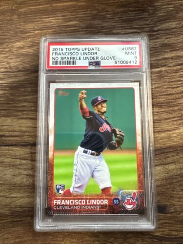New Listing2015 Topps Update #US82 Francisco Lindor RC PSA 9