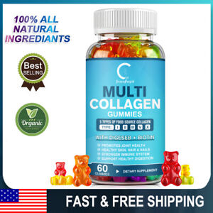 Collagen Vitamin Gummies for Hair, Skin, and Nails, Premium Collagen Supplement