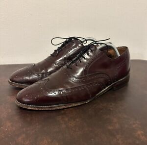 Vintage Allen Edmonds Lloyd Wingtip Oxford Shoes Oxblood Burgundy Mens Size 11 D
