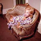 British Actress Janine Gray Posed Lying On A Sofa At Home 1964 Old Photo