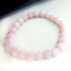 Handmade Gemstone Bracelet Rose Quartz Stretch Bracelet Round Bead 4 6 8 10 12