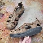 Skechers Shape Ups 11805 Brown Leather Fishermen Strappy Sandals Size Womens 6.5