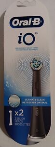 Oral-B iO Ultimate Clean Replacement Brush Head - Black 2pk #8923 Factory Sealed