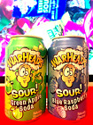 2 Sample Pack! 🍏 Warhead's Sour Green Apple 🍏 & 💙 Sour Blue Raspberry Soda!