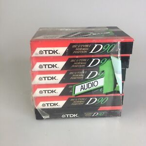 (6) TDK D90 High Output Blank Audio Cassette Tapes IECI / TYPE I - Japan READ