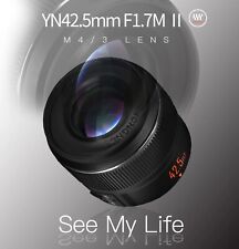 YONGNUO YN42.5mm F1.7M II STM AF/MF Lens for M4/3 mount Panasonic Olympus NEW