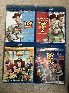 The Complete Toy Story 1, 2, 3 & 4 Collection (Blu-ray ) Disney 4 Movies Set