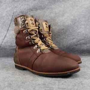 Columbia Shoes Womens 8 Boots Winter Combat Lifestyle Leather Warm Lace Up Brown