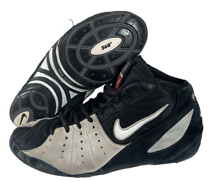 2006 Nike Speed Elite 360 Wrestling Shoes Sz 9.5 Black Grey White Vintage