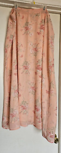 Women's Plus size 22/24 Designs Lane Bryant skirt floral peach pink sheer lined