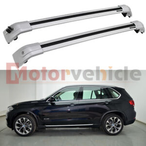 US Stock For BMW X5 F15 2014-2018 Silver Cross Bars Roof Rack Rails Anti-Theft (For: BMW)