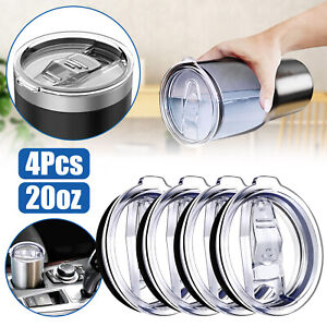 4Pcs Replacement Splash Spill Proof Lids for 20oz Stainless Steel Skinny Tumbler