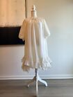 Vintage Double Chiffon Wedding Bridal Boudoir Nightgown Peignoir Set Robe Set M