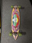 Custom Graphic Wooden Longboard Skateboard - Vintage Style, Bareley used