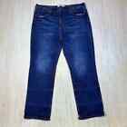 Cabi True Boyfriend Dark Wash Whiskering Mid Rise Denim Jeans Style 5494 Size 12