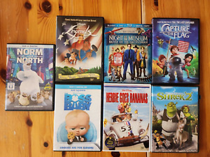 DVD Lot of 7 for Child/Kid- 100% Authentic- Boss Baby, Shrek 2, Norm, etc.