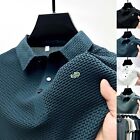 Men's Summer Short Sleeve Shirt Fashion T-shirt Men's High Quality Top Ice  Silk