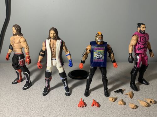 WWE Mattel Elite Custom Seth Rollins AJ Styles Rey Mysterio Rare Figure Lot