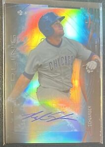 New Listing2014 Bowman STERLING KYLE SCHWARBER BLUE REFRACTOR AUTO RC #d 25/25 = 1/1  MINT