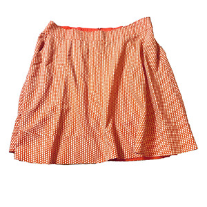 Lane Bryant Orange Polka Dot A-line Skirt Pockets Modernist Collection Size 28