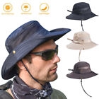 Wide Brim Sun Hat UV Protection Bucket Cap For Hiking Camping Fishing Safari Men