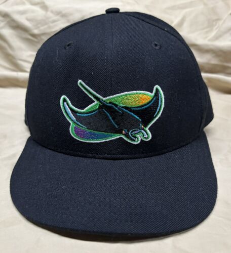 VTG New Era 59Fifty Tampa Bay Devil Rays Fitted 7 3/8 100% Wool USA Made Hat Cap
